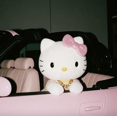 Ảnh đại diện Hello Kitty màu pastel cùng bố cục chính diện gọn gàng