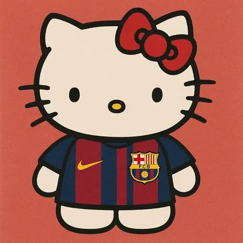 Hình đại diện cute Kitty trắng đặt nền trơn tạo vibe lạnh ổn định