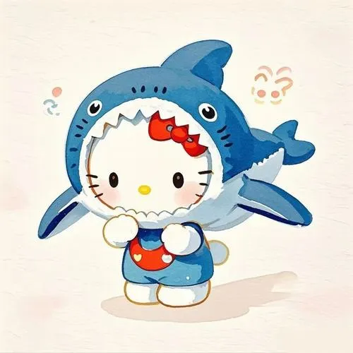 Hình profile Hello Kitty phong cách siêu thực vô tri