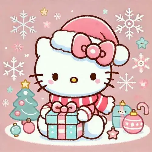 Ảnh profile Kitty pastel màu lạnh sâu im lặng