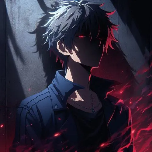 Avatar dễ thương nam anime boy ngầu vừa phải với ánh sáng mềm