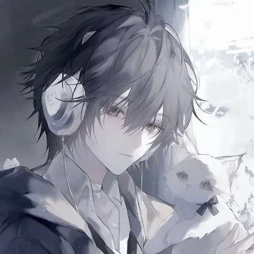 Ảnh profile anime nam thần thái lạnh cùng màu chủ đạo trầm