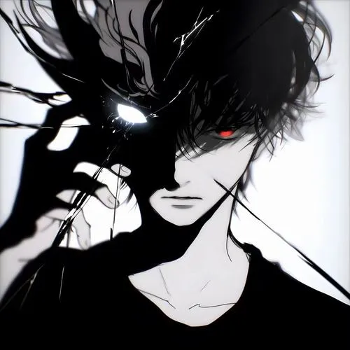 Ảnh profile Tiktok anime boy cá tính với góc mặt nghiêng sâu