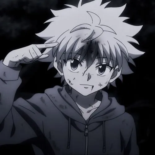 Tạo hình anime boy cool trong nền đơn sắc tối giản