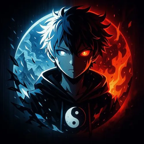 Tạo hình anime boy lạnh lùng với bố cục cận mặt nghệ thuật