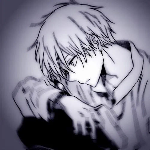 Ảnh đại diện cá nhân anime trắng đen phát sáng tinh tế