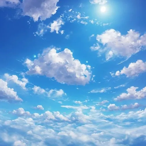 Bầu trời sky xanh nền trống chiều sâu thị giác tối giản