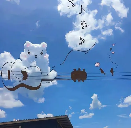 Bầu trời không gian xanh ánh sáng tự nhiên tối giản thư giãn