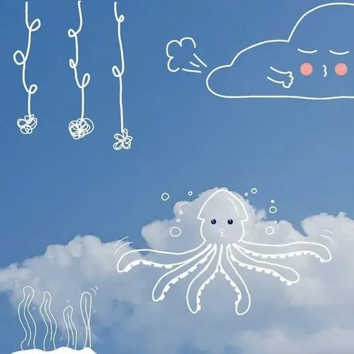 Bầu trời sky xanh mây trắng độ sáng thấp vibe trong veo