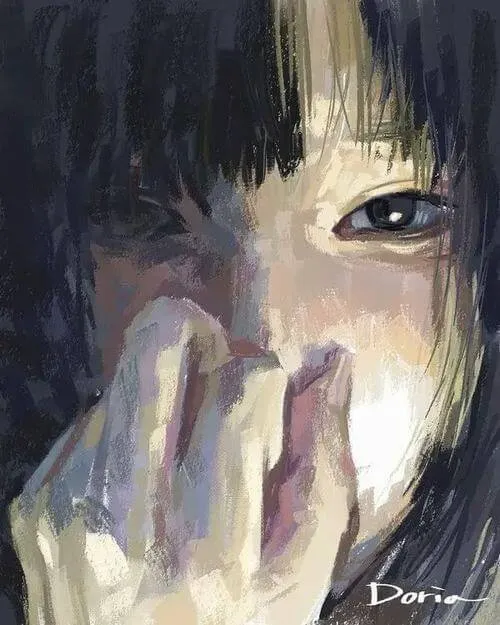 Ảnh đại diện tâm trạng làm rõ cảm xúc thuộc thần thái buồn.