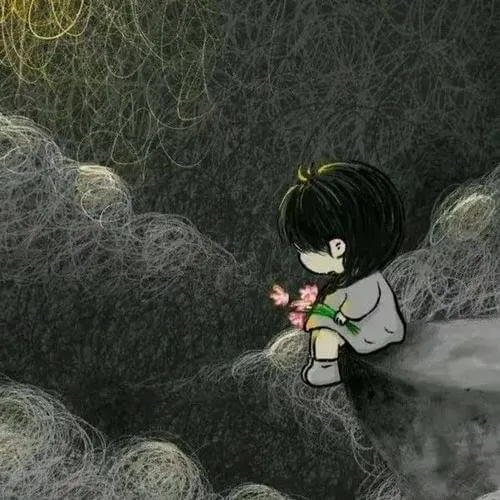 Hình đại diện cảm xúc nhấn ánh mắt thể hiện nỗi buồn.