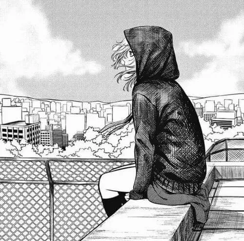 Avatar cô đơn thể hiện khổ tâm trong nền tối.