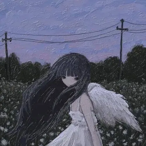 Avatar tâm trạng thể hiện trầm cảm bằng trắng đen.