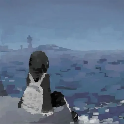 Ảnh profile trầm ghi lại lặng người trong ánh cửa sổ mờ.