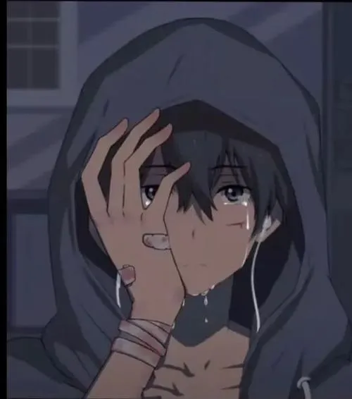 Hình đại diện cảm xúc nhấn cảm giác cô độc rõ rệt với nền tối.