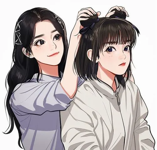 Ảnh đại diện cặp bạn thân phông nền đơn sắc chỉnh màu nhẹ nhàng gần gũi