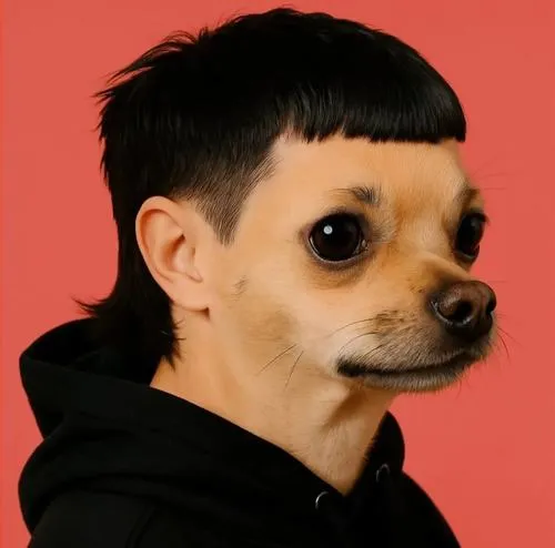 Hình đại diện chó biểu cảm vô tri màu xám châm biếm