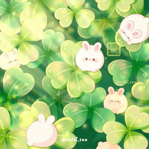 Ảnh avatar Facebook cỏ bốn lá tối giản biểu trưng niềm tin