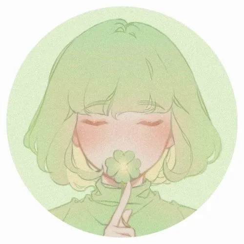 Ảnh đại diện phong thủy cỏ bốn lá lan năng lượng xanh