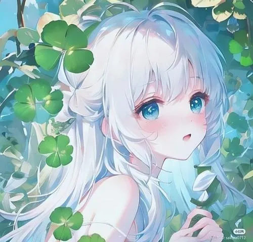 Nét vẽ mềm ôm trọn bốn cánh lá đầy may mắn