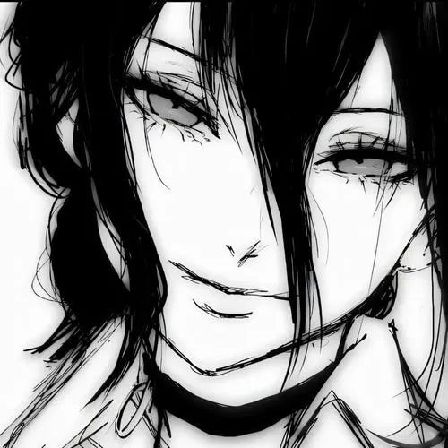 Hình profile cô độc trong nền tối và bóng tối