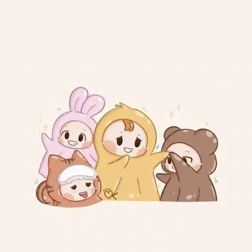 Avatar dễ thương của nhóm bạn thân tạo thân thiện nhờ biểu cảm tự nhiên.