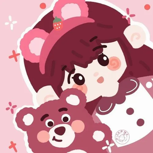 Avatar hình gấu dâu hoạt hình ấm áp gợi ký ức tuổi thơ.