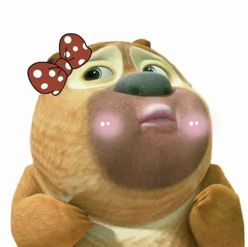 Ảnh gấu cute dâu chibi dễ thương đường nét tròn ánh sáng mềm.