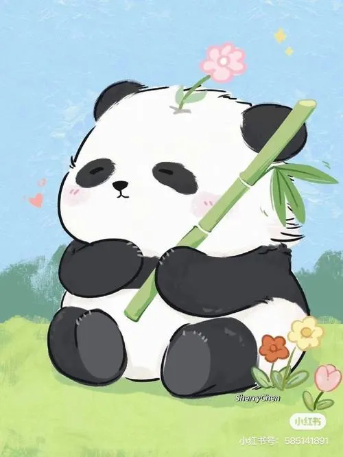 Hình đại diện gấu trúc chibi khiến trang cá nhân bớt khô khan