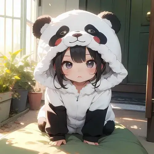 Hình đại diện panda ngộ nghĩnh đầu to thân nhỏ đáng yêu