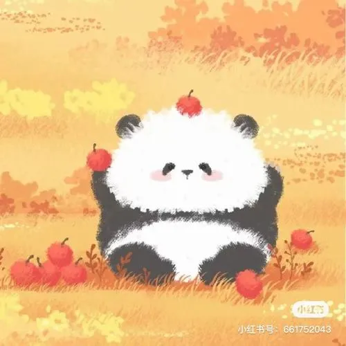 Ảnh đại diện gấu trúc chibi đầu tròn mắt tròn đen rất đáng yêu