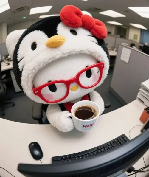 Hình profile Hello Kitty đường nét gọn nhẹ mắt