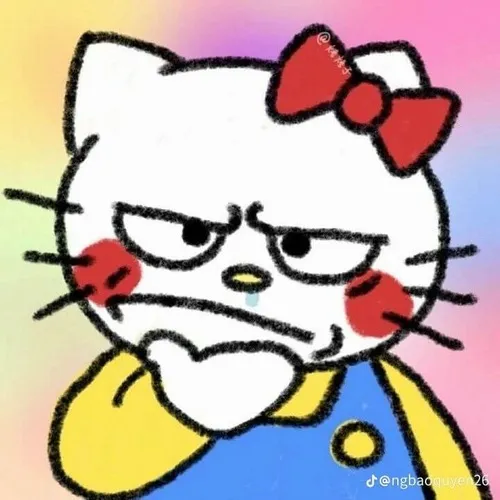 Avatar Kitty minimal màu chủ đạo ổn định