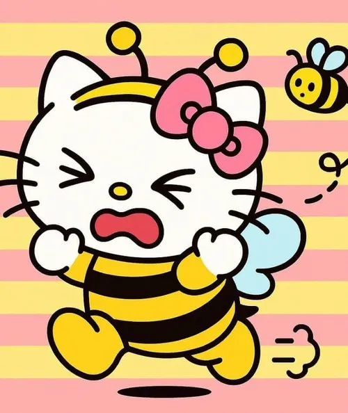 Hình đại diện cute Kitty minimal tỷ lệ khung vuông cân đối