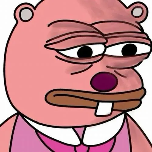 Hình profile cute Loopy có phông nền hồng pastel.