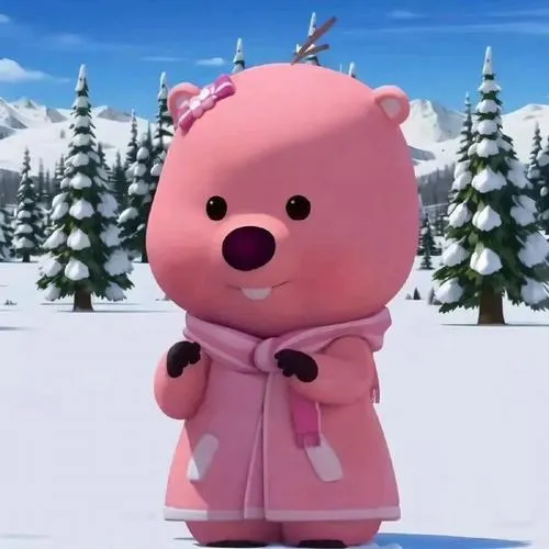 Hình đại diện ngầu Loopy tông hồng pastel vẫn thân thiện.