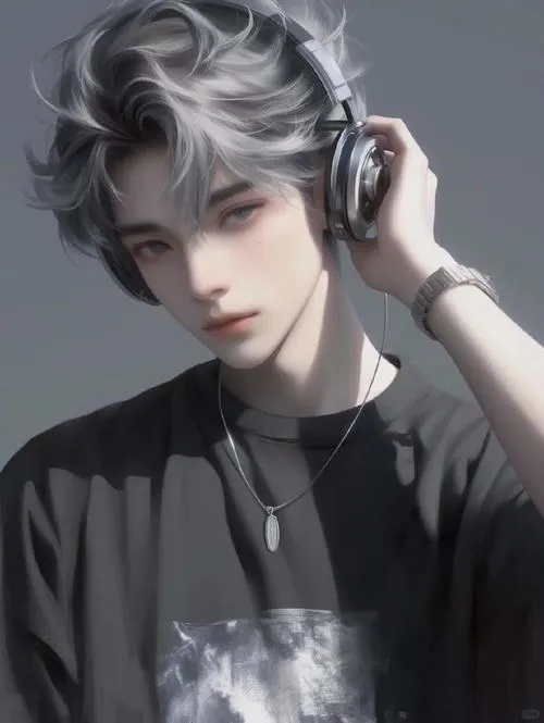 Hình profile cute áo thun tối đường nét rõ cá tính.