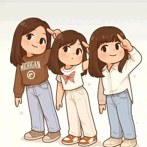 Hình đại diện team ba người vibe lầy lội rất đời thường.