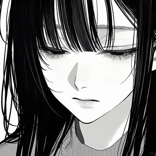 Ảnh avatar Facebook nữ trắng đen nền trơn sang trọng