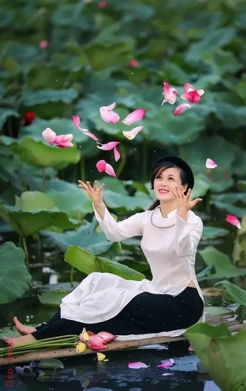 Ảnh hoa sen giữ màu sen dịu và nét Á Đông.