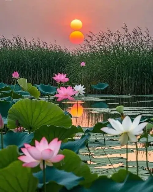 Hình hoa sen nổi bật màu sắc làm nổi thần thái sen.