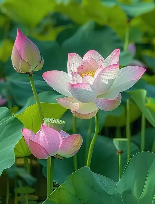 Ảnh hoa sen nghệ thuật khoảnh khắc an yên giữa thiên nhiên mộc mạc