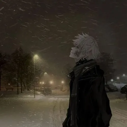 Avatar cô đơn mang phong cách trầm và màu lạnh.