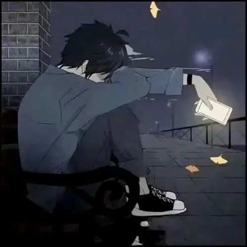 Ảnh đại diện tâm trạng ghi lại lặng trong ánh đèn vàng yếu.