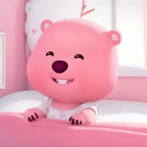 Hình avatar cute Loopy ánh nhìn trống rỗng hài nhẹ.