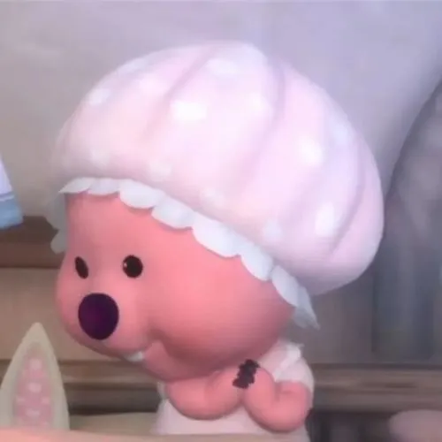 Ảnh cá nhân Loopy đứng im ngơ ngác rất hài hước.