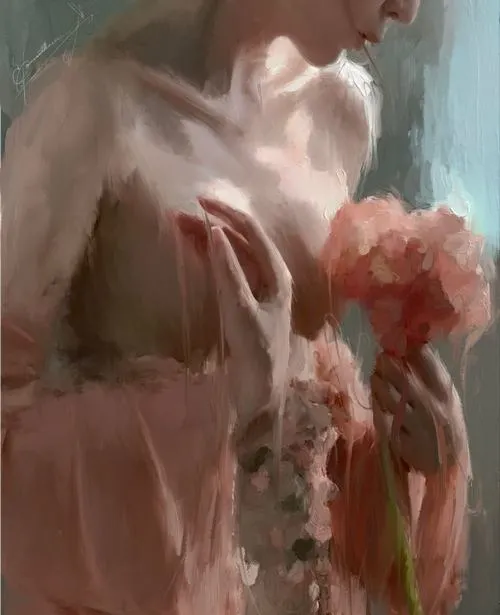 Tranh nude tinh tế đặt quay lưng tăng kín đáo.