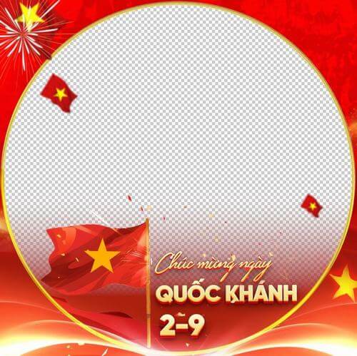 Bố cục khung tròn màu đỏ tạo điểm nhấn thị giác mạnh