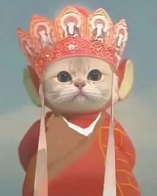 Hình đại diện cute mèo hợp TikTok với hậu kỳ tối giản