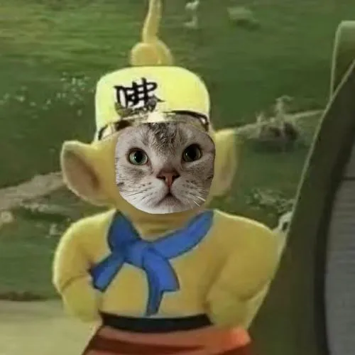 Avatar dễ thương mèo giữ biểu cảm không cảm xúc đầy thư giãn